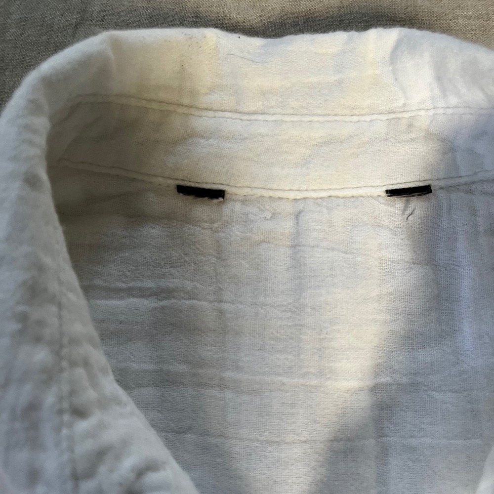 Gauze Short Sleeve Cotton Button-up Shirt - Picture 4 of 6